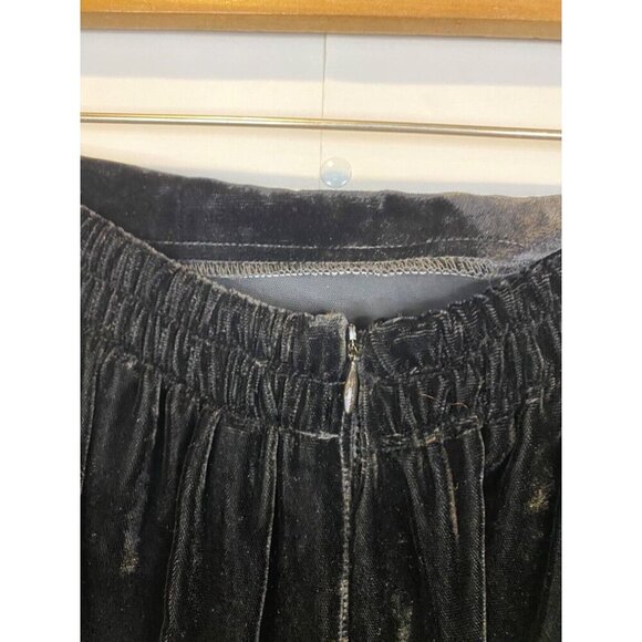 Double D Ranch Small Black Crushed Velvet Maxi Skirt Elastic Waist GUC** - Picture 6 of 9